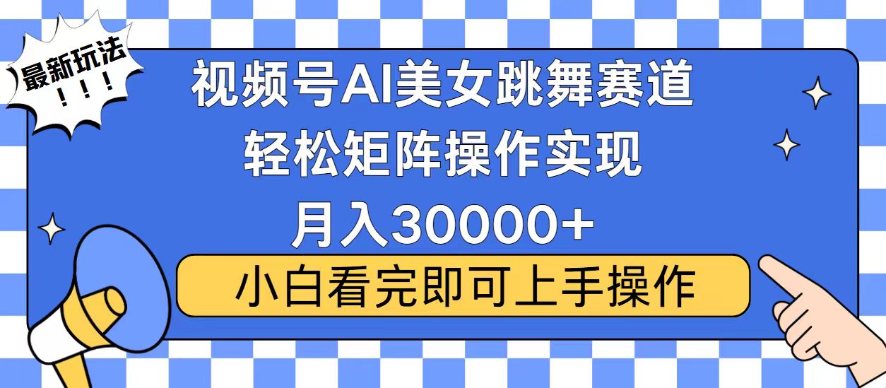 视频号蓝海赛道玩法，当天起号，拉爆流量收益，小白也能轻松月入30000+-天使资源网