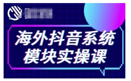海外抖音Tiktok系统模块实操课，TK短视频带货，TK直播带货，TK小店端实操等-天使资源网