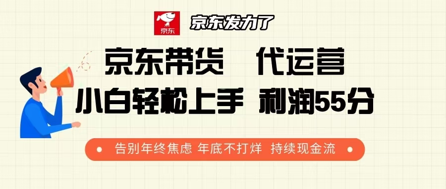 京东带货 代运营 利润55分 告别年终焦虑 年底不打烊 持续现金流-天使资源网