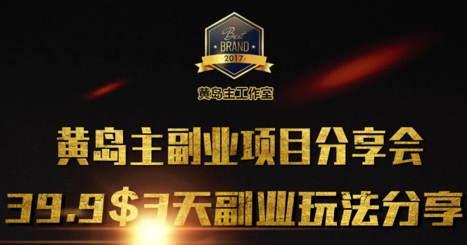 黄岛主副业分享会1期：3天3个副业玩法，速度上车-天使资源网