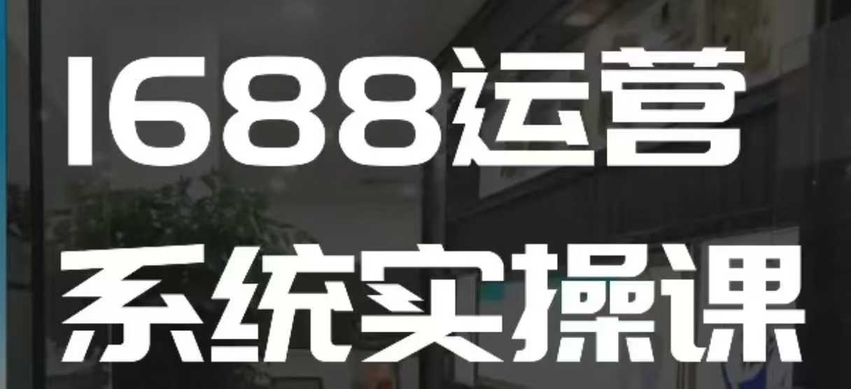 1688高阶运营系统实操课，快速掌握1688店铺运营的核心玩法-天使资源网