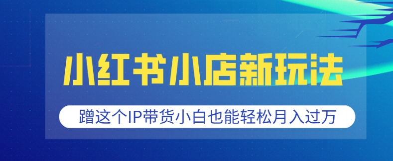 小红书小店新玩法，蹭这个IP带货，小白也能轻松月入过W【揭秘】-天使资源网