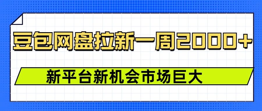 豆包网盘拉新，一周2k，新平台新机会-天使资源网