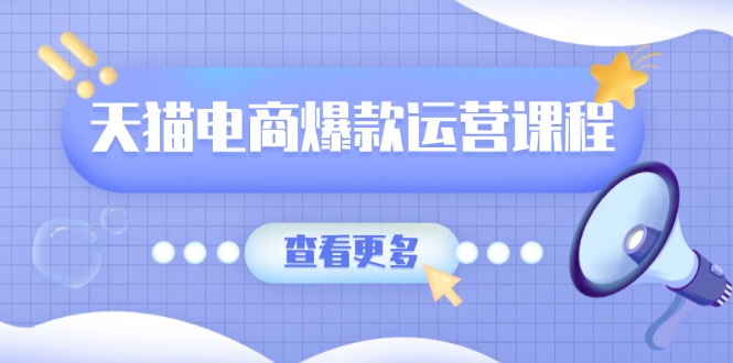 天猫电商爆款运营课程，爆款卖点提炼与流量实操，多套模型全面学习-天使资源网