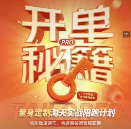 淘宝开单秘籍PRO，量身定制淘天实战陪跑计划，告别做店迷茫、快速突破运营瓶颈期-天使资源网
