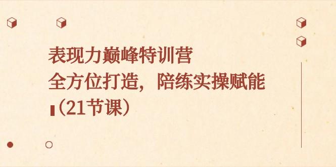 表现力巅峰特训营，全方位打造，陪练实操赋能（21节课）-天使资源网