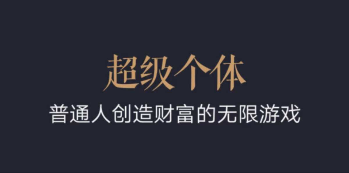 超级个体：2024-2025翻盘指南，普通人创造财富的无限游戏-天使资源网