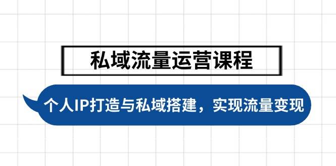 私域流量运营课程，个人IP打造与私域搭建，助力学员实现流量变现-天使资源网