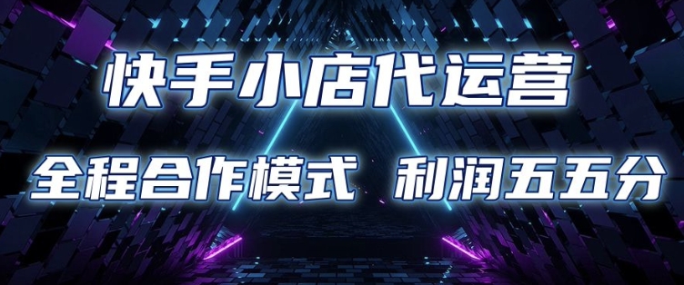 快手小店代运营 限时托管计划 合作模式 利润五五分成【揭秘】-天使资源网