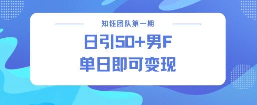 男粉引流新方法不违规，当日即可变现-天使资源网