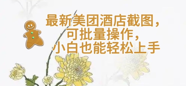 【轻云】最新美团酒店截图，可批量操作，小白也能轻松上手-天使资源网