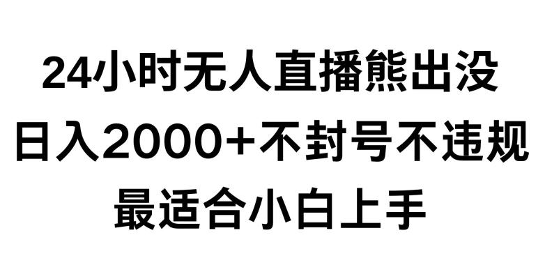 快手24小时无人直播熊出没，不封直播间，不违规，日入2000+，最适合小白上手，保姆式教学【揭秘】-天使资源网
