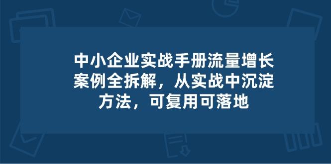 中小 企业 实操手册-流量增长案例拆解，从实操中沉淀方法，可复用可落地-天使资源网