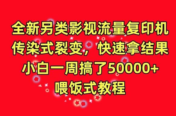 全新另类影视流量复印机，传染式裂变，快速拿结果，小白一周搞了50000+，喂饭式教程【揭秘】-天使资源网