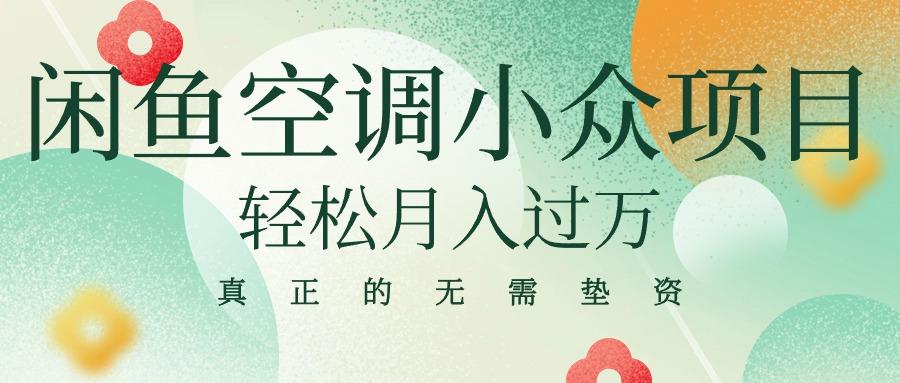 闲鱼卖空调小众项目 轻松月入过万 真正的无需垫资金-天使资源网