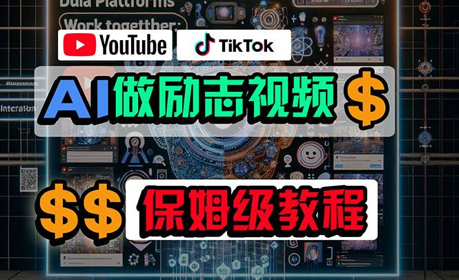 利用AI制作励志视频，在YouTube和TikTok赚钱，小白可做(附工具-天使资源网