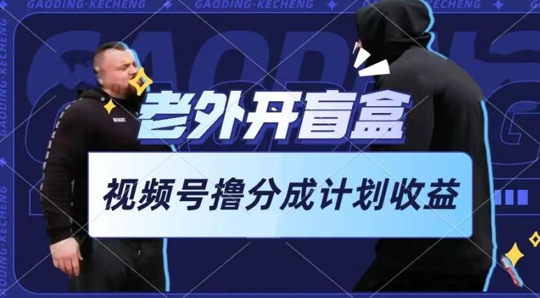老外开盲盒视频，撸视频号分成计划收益，每天只需一小时，新手小白轻松上手【揭秘】-天使资源网