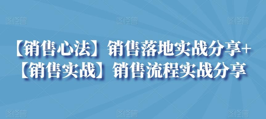 【销售心法】销售落地实战分享+【销售实战】销售流程实战分享-天使资源网