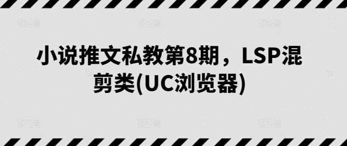 小说推文私教第8期，LSP混剪类(UC浏览器)-天使资源网