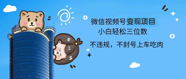 2024最新微信视频号变现项目，小白轻松月入四位数-天使资源网