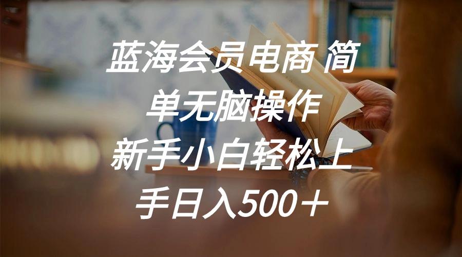 蓝海会员电商 简单无脑操作 新手小白轻松上手日入500＋-天使资源网