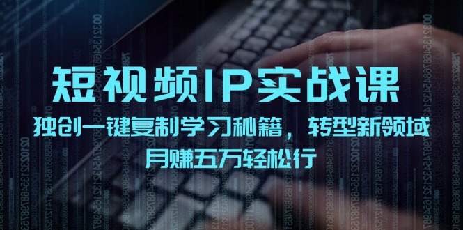 短视频IP实战课，独创一键复制学习秘籍，转战新领域，月赚五万轻松行-天使资源网