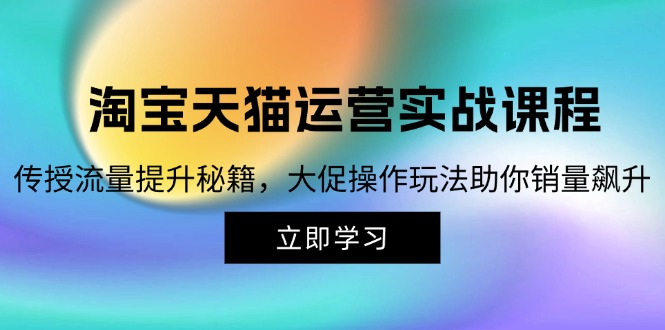 淘宝&天猫运营实战课程，传授流量提升秘籍，大促操作玩法助你销量飙升-天使资源网