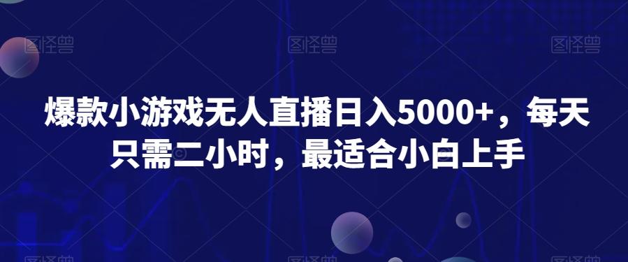 爆款小游戏无人直播日入5000+，每天只需二小时，最适合小白上手-天使资源网