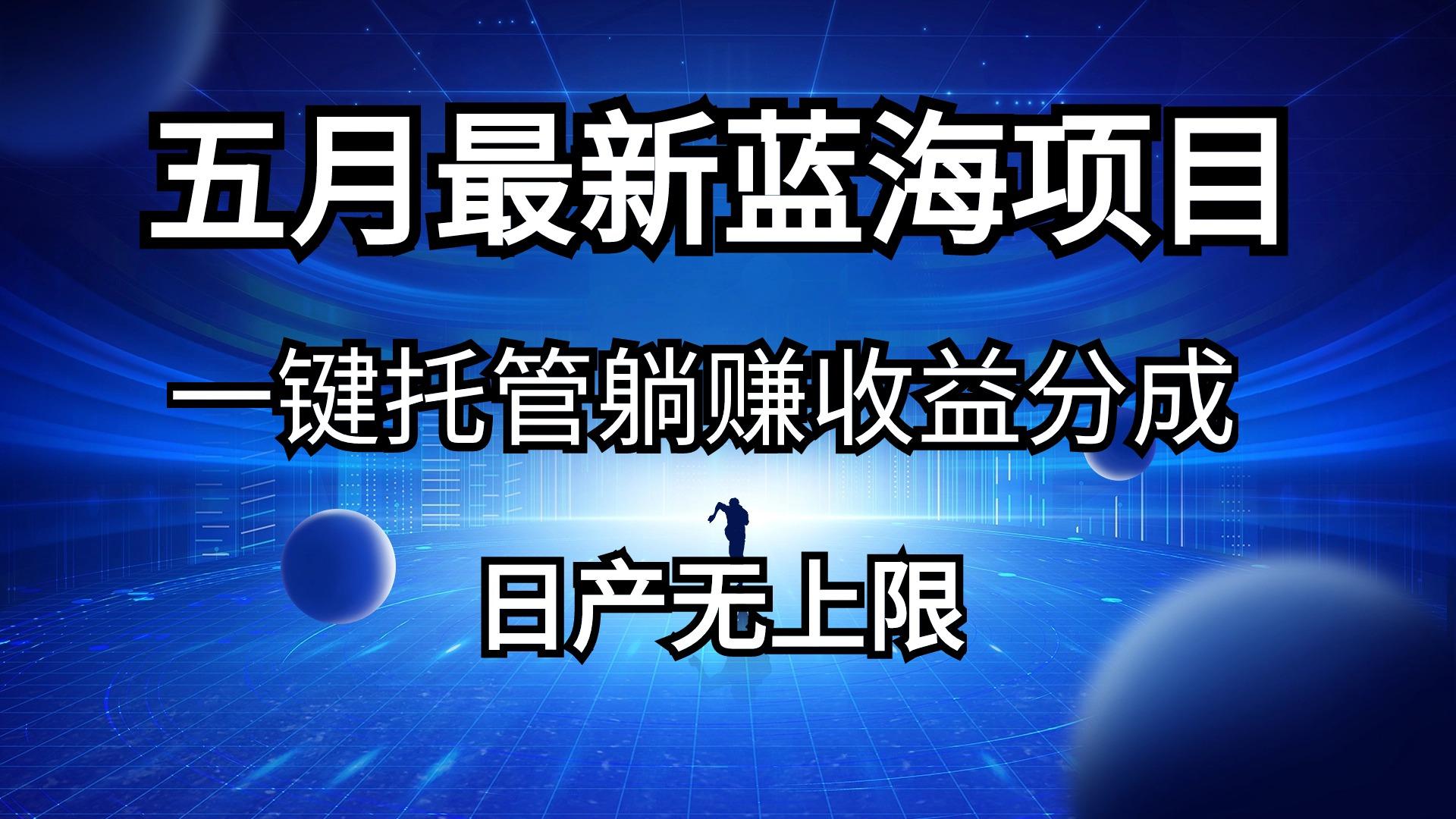 五月刚出最新蓝海项目一键托管 躺赚收益分成 日产无上限-天使资源网