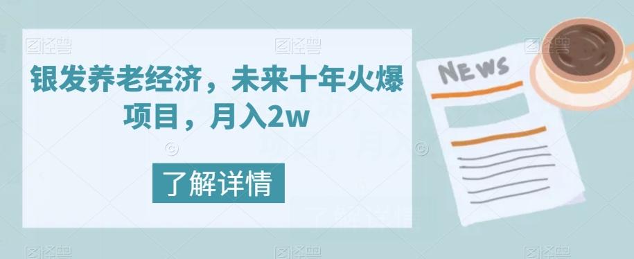 银发养老经济，未来十年火爆项目，月入2w【揭秘】-天使资源网