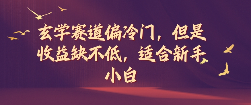 玄学赛道偏冷门，但是收益缺不低，适合新手小白【揭秘】-天使资源网