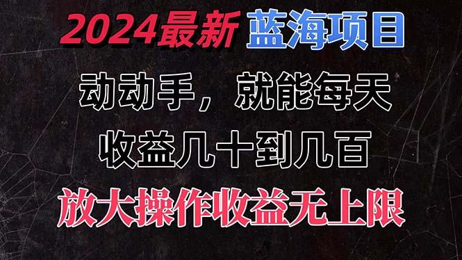 有手就行的2024全新蓝海项目，每天1小时收益几十到几百，可放大操作收…-天使资源网