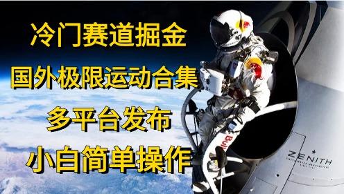 冷门赛道掘金，国外极限运动视频合集，多平台发布，小白简单操作-天使资源网