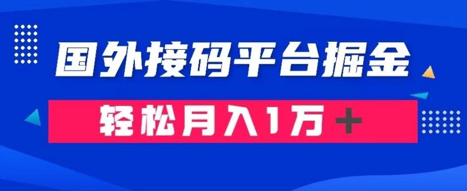 通过国外接码平台掘金：成本1.3，利润10＋，轻松月入1万＋【揭秘】-天使资源网