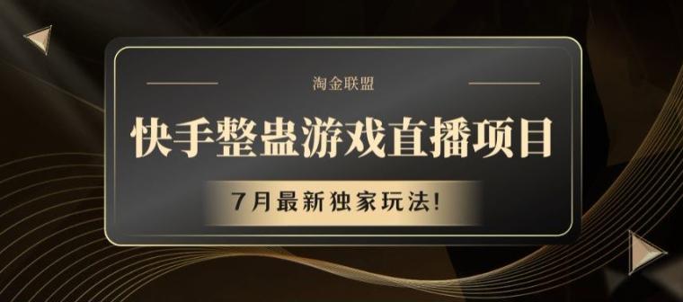 快手整蛊游戏直播项目，7月最新独家玩法【揭秘】-天使资源网