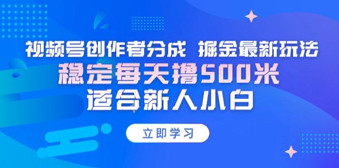 【蓝海项目】视频号创作者分成 掘金最新玩法 稳定每天撸500米 适合新人小白-天使资源网