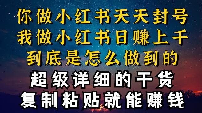 都知道小红书能引流私域变现，可为什么我能一天引流几十人变现上千，但你却频频封号违规被限流【揭秘】-天使资源网