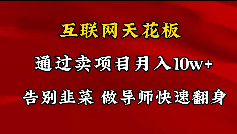 导师训练营互联网的天花板，让你告别韭菜，通过卖项目月入10w+，一定要…-天使资源网
