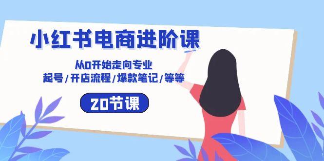 小红书电商进阶课：从0开始走向专业 起号/开店流程/爆款笔记/等等(20节-天使资源网