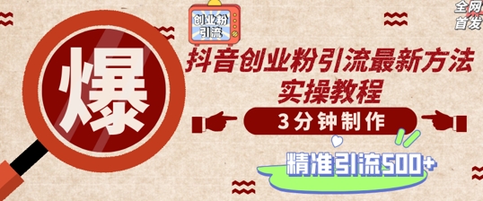 轻松制作创业类视频，一天被动加精准创业粉500+【揭秘】-天使资源网