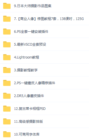 某宝买的杂乱PS LR教程预设摄影-天使资源网