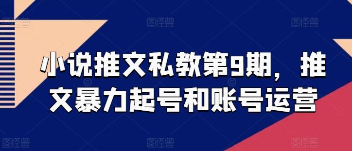 小说推文私教第9期，推文暴力起号和账号运营-天使资源网