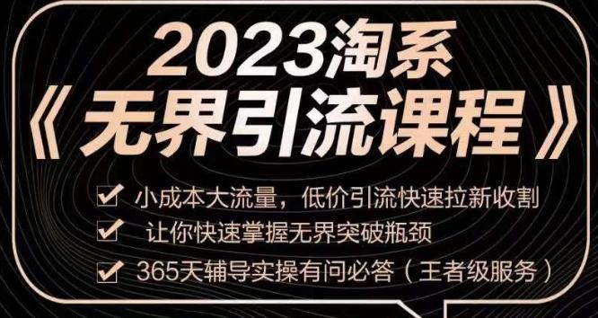 2023淘系无界引流实操课程，​小成本大流量，低价引流快速拉新收割，让你快速掌握无界突破瓶颈-天使资源网