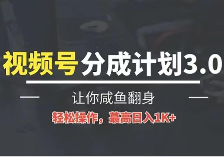 24年视频号冷门蓝海赛道，操作简单，单号收益可达四位数-天使资源网
