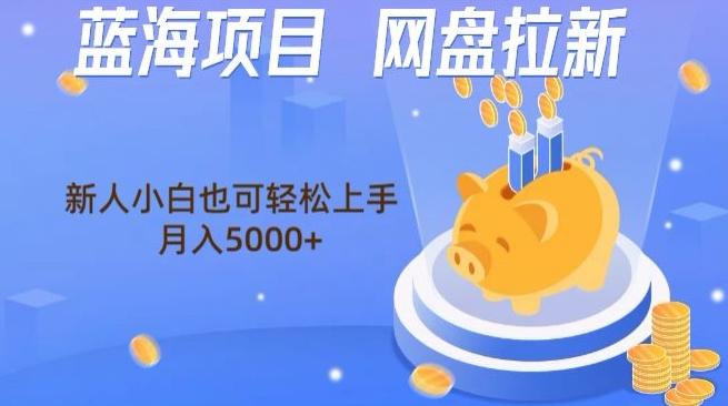 蓝海项目网盘拉新，新人小白也可操作，每月收入5000+-天使资源网