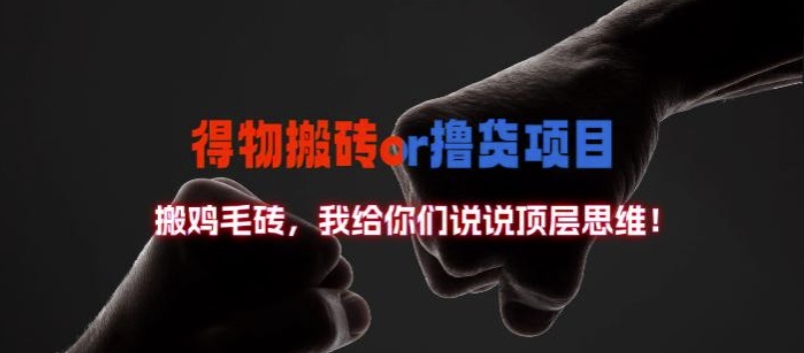 得物搬砖撸货项目?掰下数据，我给你们说说顶层思维【揭秘】-天使资源网