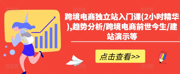 跨境电商独立站入门课(2小时精华),趋势分析/跨境电商前世今生/建站演示等-天使资源网
