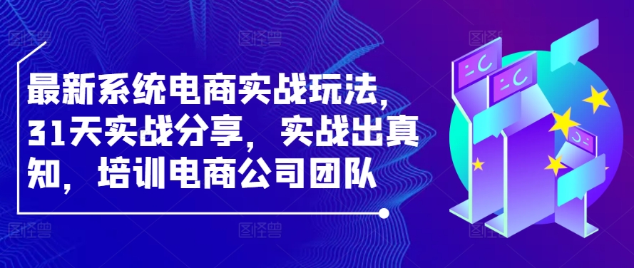 最新系统电商实战玩法，31天实战分享，实战出真知，培训电商公司团队-天使资源网