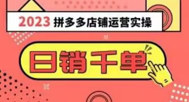 2023拼多多运营实操，每天30分钟日销1000＋，爆款选品技巧大全（10节课）-天使资源网