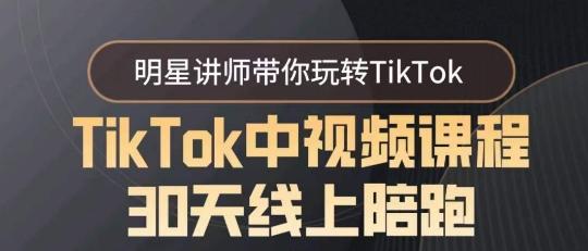 TikTok中视频课程30天线上陪跑，明星讲师带你玩转TikTok-天使资源网